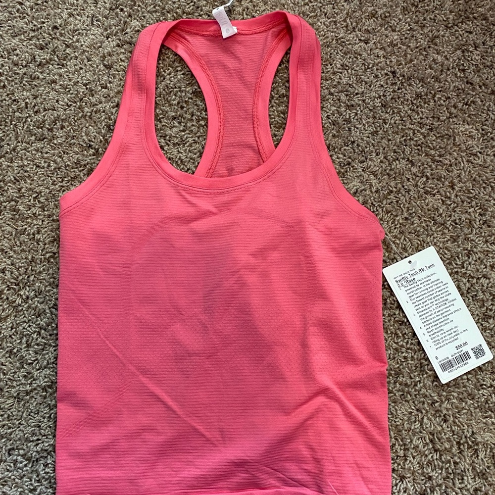 NWT Lululemon Swiftly Tank Race Length Guava Pink